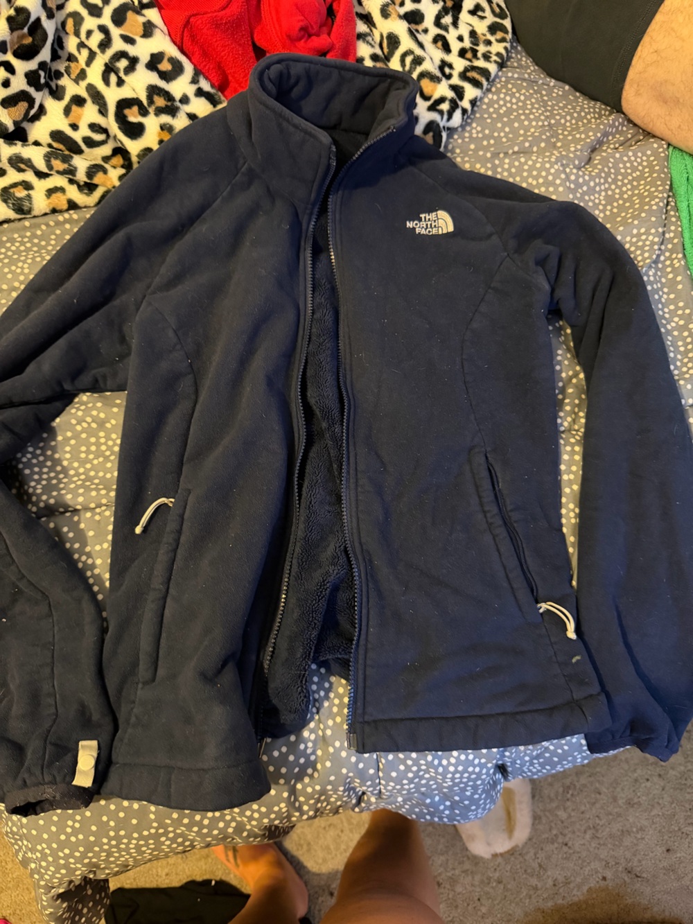 The North Face Navy Blue Full-Zip Performance Fleece Jacket